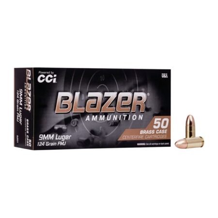 Blazer 9mm Luger 124gr Full Metal Jacket 50/Box